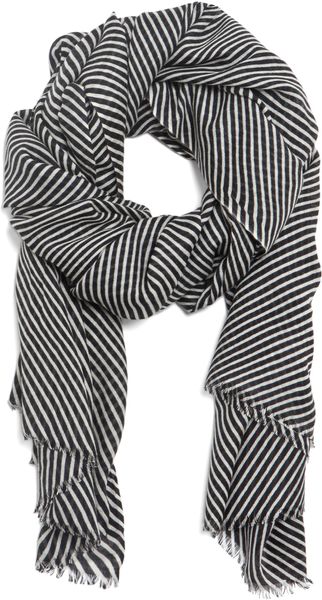 Kelly Wearstler Grey Oblique Scarf  - Lyst