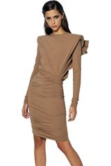 Lanvin Gathered Cotton Jersey Dress