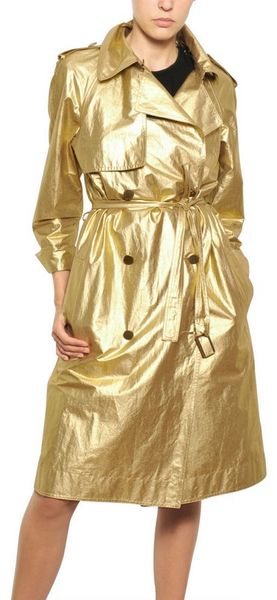 Lanvin Washed Laminated Cotton Canvas Trench - Lyst
