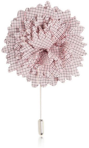 Lanvin Checked Cotton Flower Pin - Lyst