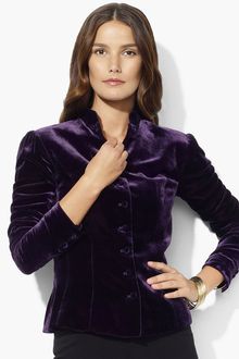 Lauren by Ralph Lauren Velvet Jacket  - Lyst