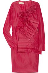Marni Ruffle Front Taffeta Dress