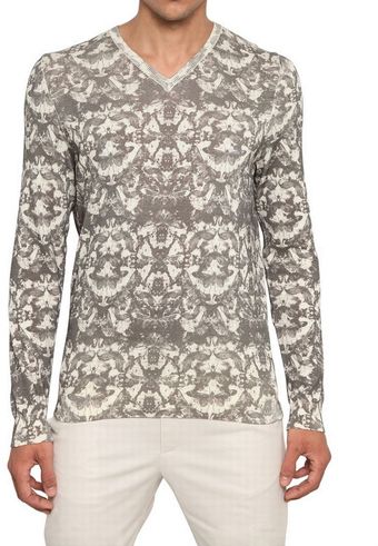 McQ by Alexander McQueen Bleached Fly Printed Cotton Sweater - Lyst