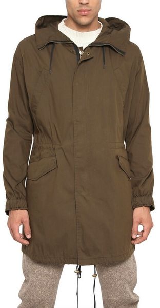 McQ by Alexander McQueen Cotton Canvas Military Parka Jacket - Lyst