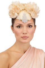 Nana' Ibride Feather with Pearls Hat