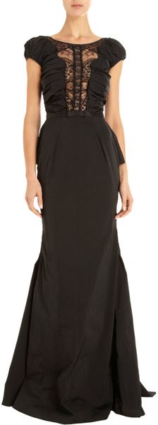 Nina Ricci Lace Inset Gown - Lyst