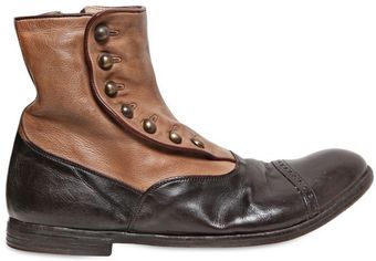 Officine Creative 20mm Ignis Dyed Washed Leather Boots - Lyst