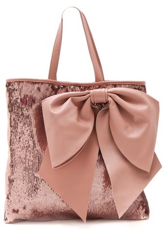 RED Valentino Paillettes Bow Tote - Lyst