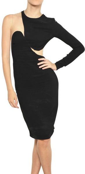 Stella McCartney Viscose Cady Cut Out Dress - Lyst