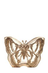Valentino Jewel Plexiglass Butterfly Clutch