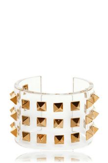 Valentino Studded Plexi Cuff Bracelet - Lyst