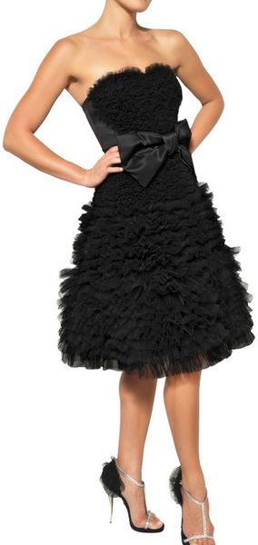 Viktor & Rolf Techno Tulle On Silk Satin Dress - Lyst