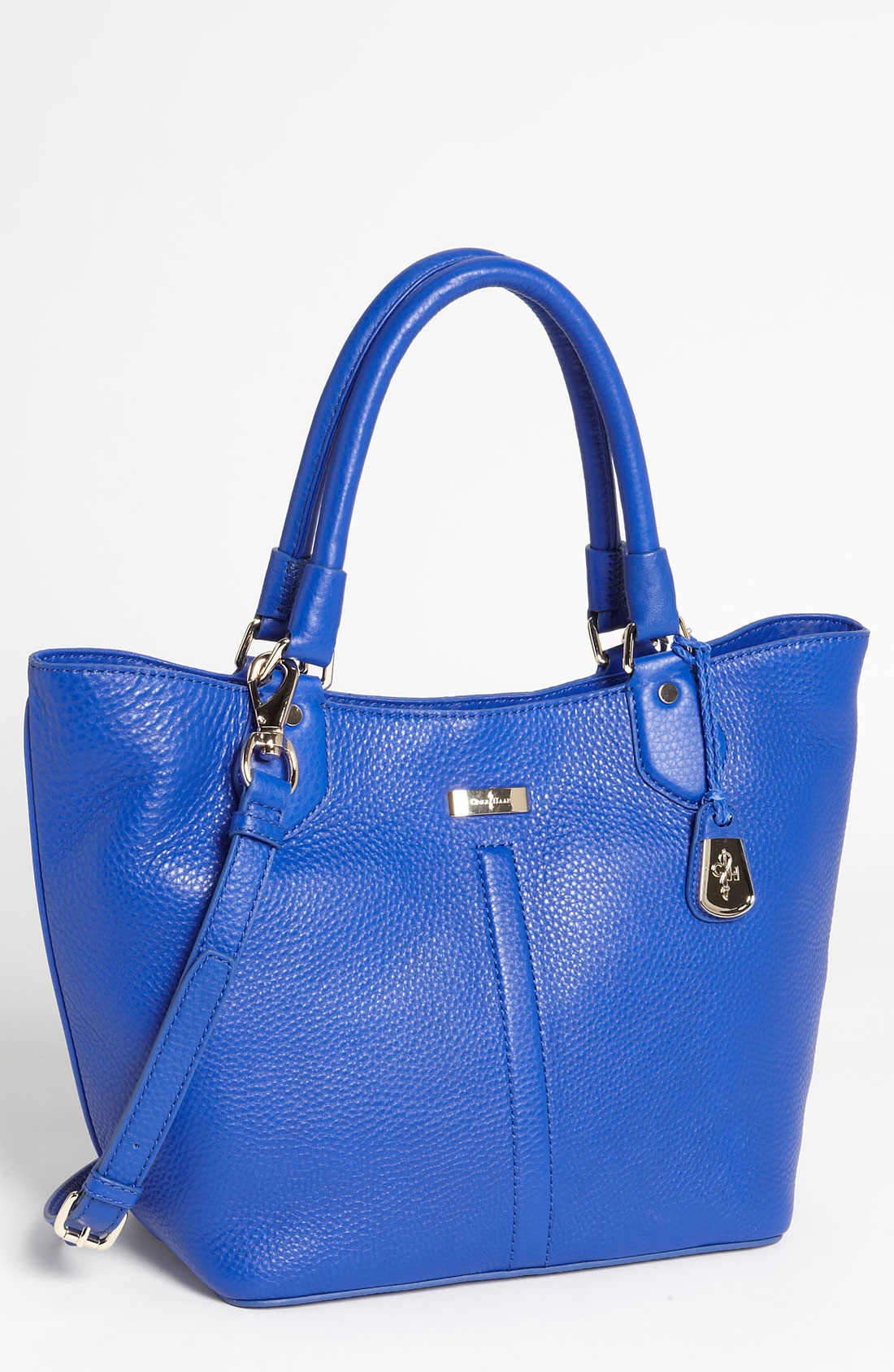 Cole Haan Triangle Small Leather Tote in Blue (cobalt) Cole Haan Triangle Small Leather Tote in Blue (cobalt)