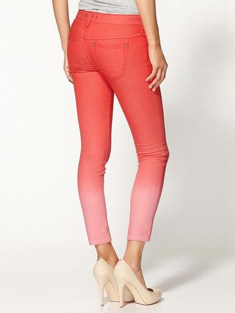 Free People Ombre Cropped Skinny Jean - Lyst
