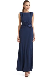 Giorgio Armani Silk Bow Detail Gown - Lyst