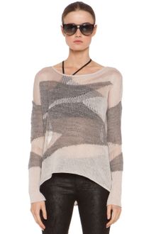 Helmut Lang Merging Texture Boxy Pullover Sweater - Lyst