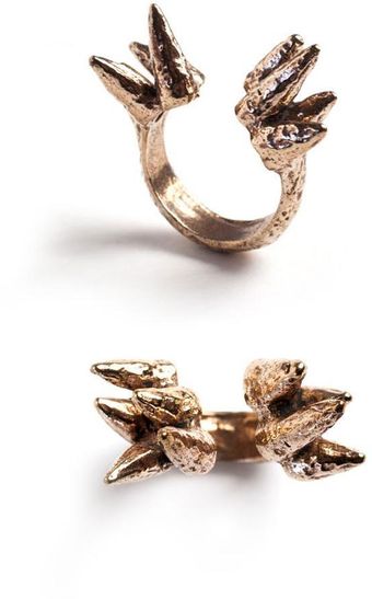 Ines Susaeta Spike Bronze Ring - Lyst