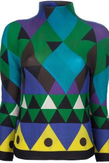 Issey Miyake Cauliflower Geometric Print Sweater - Lyst
