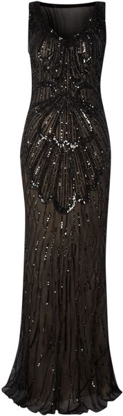 Js Collections Embellished Fan Detail Dress - Lyst