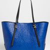 Michael Kors Gia Small Ostrich Embossed Leather Tote in Blue (start of color list sapphire) - Lyst