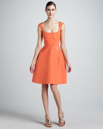 Monique Lhuillier Sleeveless Fitandflare Dress - Lyst