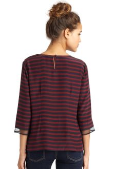 BCBGMAXAZRIA Skyla Asymmetrical Stripe Top - Lyst