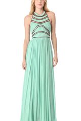 Catherine Deane Nicolette Leather Trim Gown