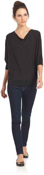 Eileen Fisher Drape Neck Box Top - Lyst