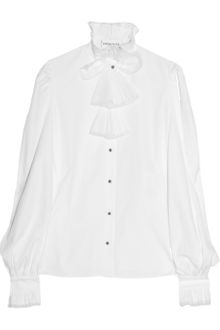 Emilio Pucci Ruffled Cotton Poplin Shirt - Lyst