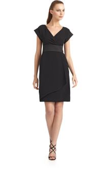 Giorgio Armani Silk Stitched Seam Dress - Lyst
