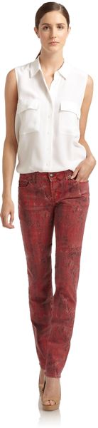 Just Cavalli Faded Print Skinny Jeans - Lyst