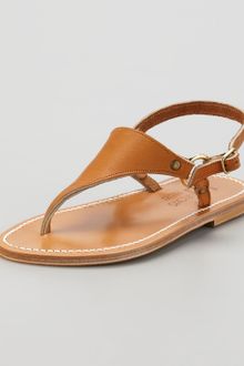 K. Jacques Triton Slingback Flat Thong Sandal Natural - Lyst