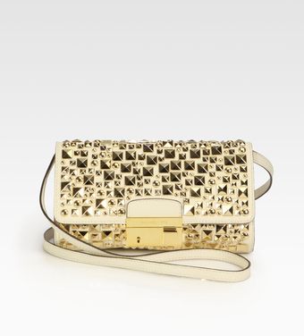 Michael Kors Studded Convertible Clutch - Lyst
