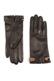 Portolano Hair Calf Trim Leather Gloves - Lyst