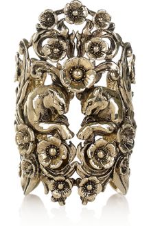 Roberto Cavalli Jaguar Brass Cuff - Lyst