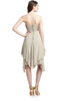 Alice + Olivia Elyse Silk Sequined Bust Draped Cocktail Dress - Lyst