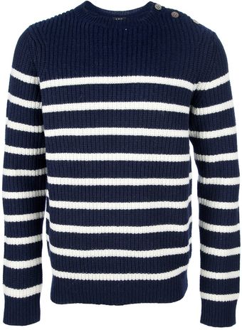 A.P.C. Striped Sweater - Lyst