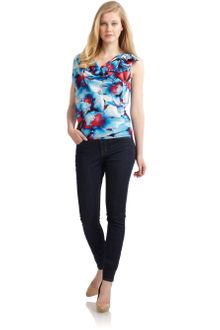 Cynthia Steffe Eda Printed Silk Top - Lyst