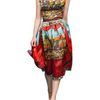 Dolce & Gabbana Puppets Printed Silk Organza Dress in Red - Lyst