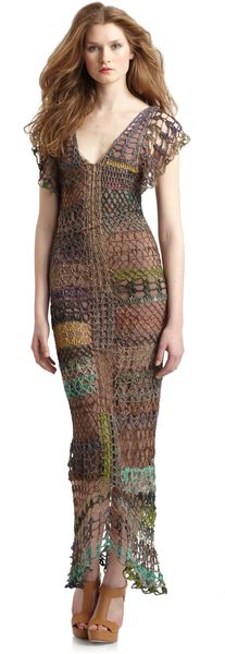 Free People Fools Gold Crochet Maxi Dress - Lyst