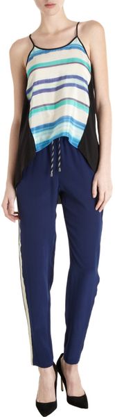 Jonathan Simkhai Silk Track Pant - Lyst