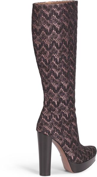 Missoni Metallic Knit Platform Boots - Lyst