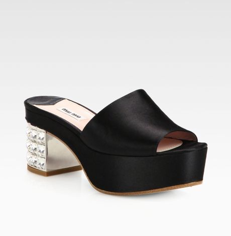 miu miu black platform heels