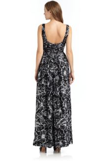 Cheap Maxi Dress on Moschino Cheap   Chic Embroidered Ruched Bodice Maxi Dress   Lyst