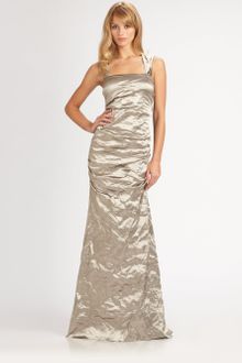 Nicole Miller Metallic Gown - Lyst