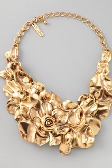 Oscar de la Renta Large Flower Collar Necklace - Lyst