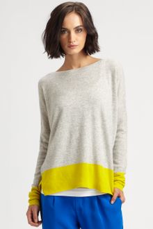 Vince Cashmere Colorblock Sweater - Lyst