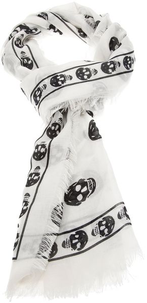 Alexander McQueen Print Scarf - Lyst