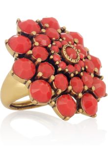 Oscar de la Renta 24Karat Gold-Plated Cabochon Ring - Lyst
