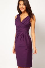 Asos Midi Pencil Dress with Ruching